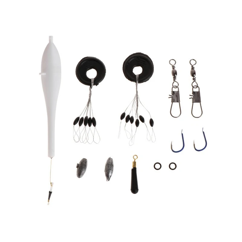 

12pcs/set Fishing Gear Set Electric Automatic Light Alarm Fishing Hooks Night Fishing Luminous Float Set For Fishing