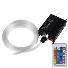 16 Вт RGBW светодиодный волоконно-оптический звездный свет потолочный комплект лампы 150 шт. 0,75 мм 2 м Оптическое волокно управляемое освещение RF 24Key дистанционный ЕС США штекер