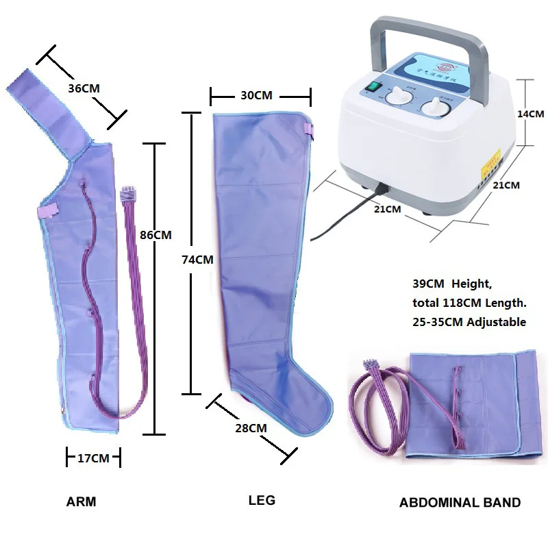 Массажер, прессотерапия, Воздушный компрессионный массажер ручной контроллер кровообращение насос обертывание набор для двойной руки манжета для ног Талия расслабляющий массаж