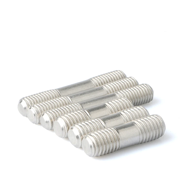 

5/10 PCS M4 304 Stainless Steel Double Head Screw Without Head Double Thread Screw Bolt Pitch Screw M4*25/30/40/50/60mm
