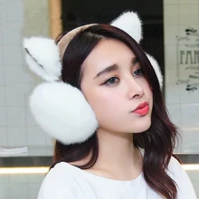 2017 New Fashion Rabbit Winter Earmuffs For Women Warm Fur Earmuffs Winter Warm Ear Warmers Gifts For Girls Female Free Shipping