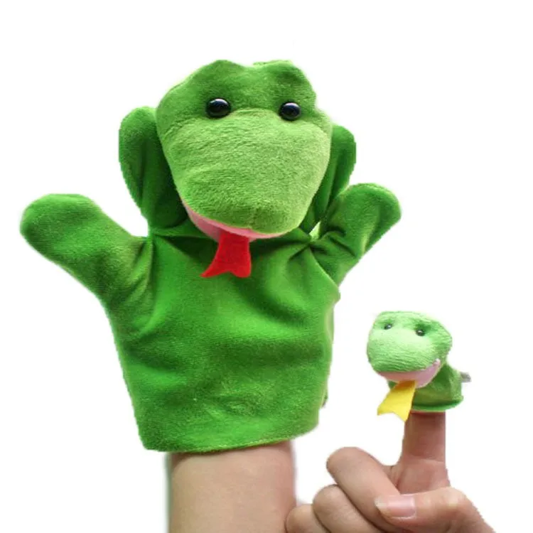 Змея рук+ Палец Кукольный набор детей детские плюшевые игрушки зеленая змея ручная кукла малыш Рождество подарок на день рождения