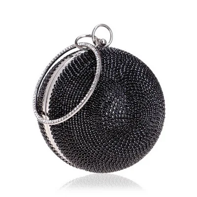 YM8105black GLOIG, женские вечерние сумки с кристаллами, свадебные сумочки с бриллиантами, Сумочка на плечо с цепочкой, вечерние клатчи, стразы, кошелек с карманом - Цвет: YM8105black