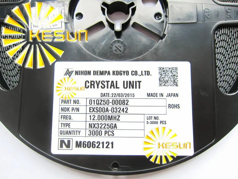 100% 오리지널 NDK NX3225GA, 12M, 12MHZ, 12.000MHZ, 3.2x2.5mm, 3225 4 핀 SMD XTAL 크리스탈 진동기 유닛 x 50 개