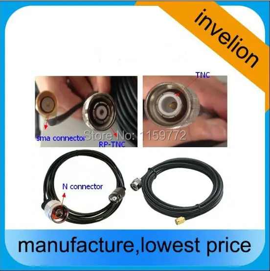 

6M high quality Cable TNC/RP-TNC/SMA/N connector of Uhf rfid reader/Antenna