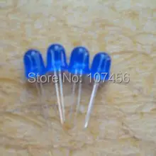 500 шт 10 мм Рассеянный голубой свет светодиодный свет 10 мм круглый тип синий Рассеянный светодиод 460~ 470nm, 3,0~ 3,2 v, 400~ 600mcd, 140-160deg