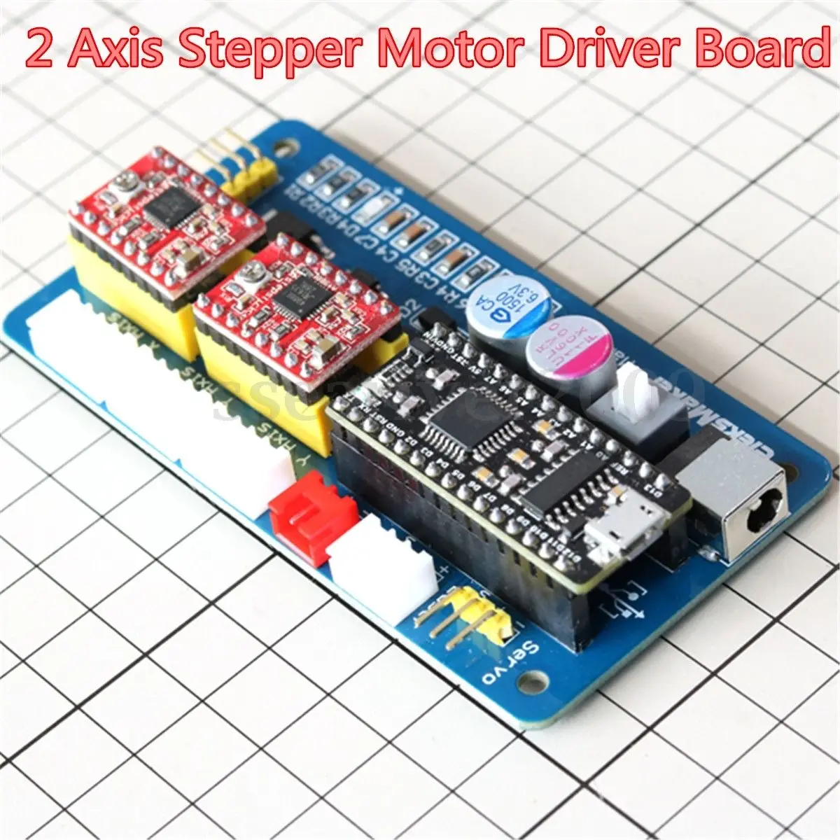 

2 Axis USB CNC Stepper Motor Control Board Driver 12V Power For Laser Engraver(6.8)