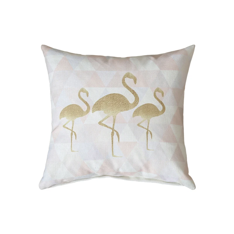 Нордический стиль декоративная подушка для дома обложка Розовый фламинго Золотой ананас геометрические подушки Чехол наволочка для дома Декор 43x43 см