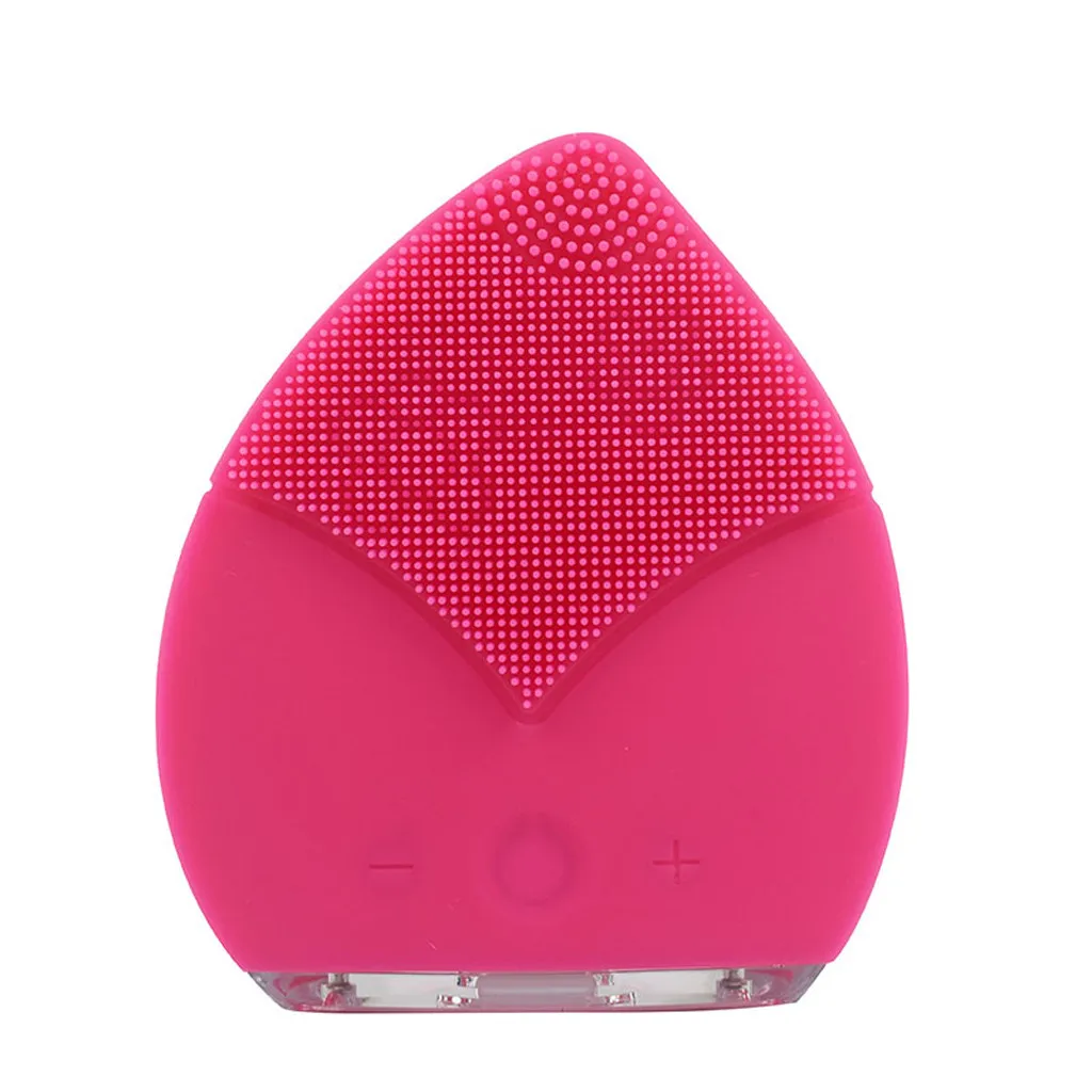 

Electric Silicone Facial Cleansing Brush Face Brush Cleanser Electric Waterproof Ultrasonic Massage Skin Deep Cleaning Device