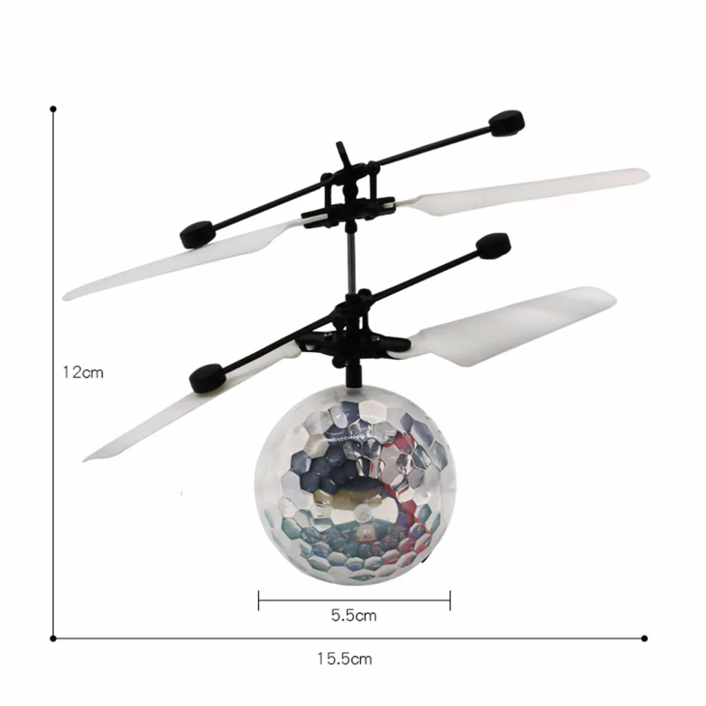 Летающий шар игрушки светодиодный Hover Float музыка авто-индукции дистанционного вертолета НЛО Подарок