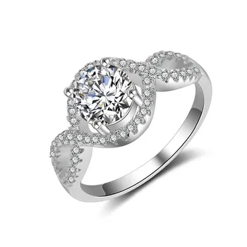 

Ladies Fine Jewelry S925 Sterling Silver Rings For Women Torque Arm Ring Bridal Wedding Engagement Jewelry Luxury Accessories