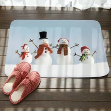 Рождественский снеговик дверной коврик с принтом для гостиной, спальни, ванной дверной проем, нескользящий коврик для грязного пола, кухонные коврики, Рождественский коврик