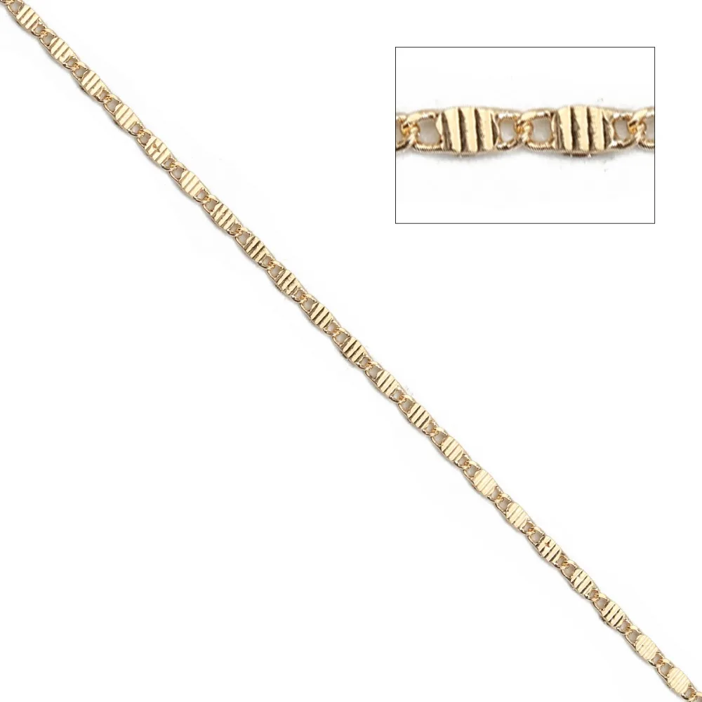 

DoreenBeads Fashion Necklace Copper Link Chain Findings KC Gold Color Necklace Jewelry DIY Findings 5x1.7mm( 2/8" x 1/8"), 5 M