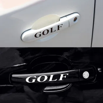 

4pcs Car door handle Sticker for volkswagen golf 7 Golf MK4 MK6 MK7 golf6 golf6r MK1 MK2 MK5