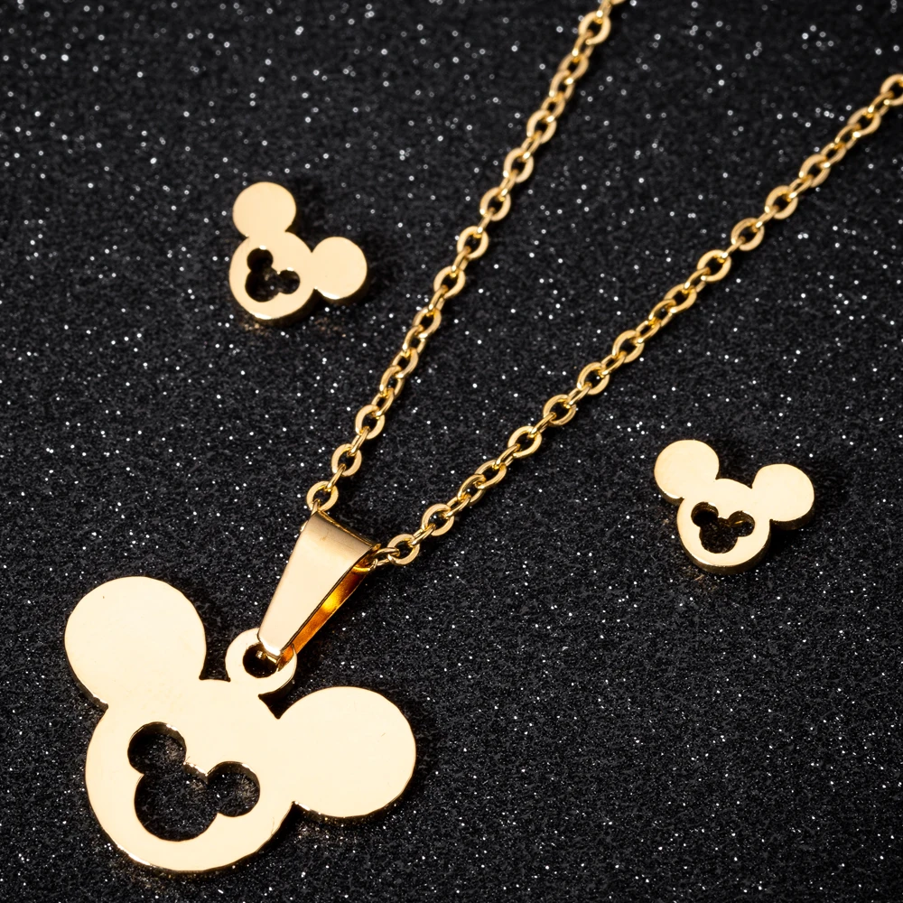

Olytu Mickey Head Long Chain Women Necklaces Chokers Fashion Necklaces 2018 Lovely Mickey Pendant Cartoon Mouse Necklace Bijoux
