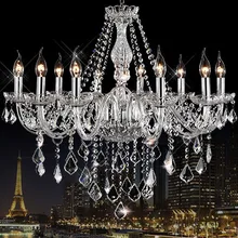 AC110V/220 V шикарные роскошные люстры экспорт K9 прозрачная Хрустальная люстра 6/8/10/12/15/18 экспорт класса А K9 хрустальные люстры