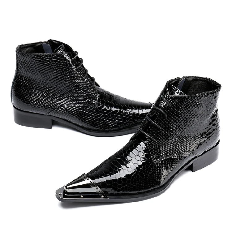 Мужская обувь на высоком каблуке; большие размеры; британский стиль; botas hombre; армейские ботинки с вышивкой; черные модельные ковбойские высокие сапоги из натуральной кожи