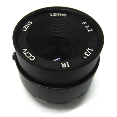 

12mm CS F1.2 Fixed IRIS CCTV Surveillance IR Lens for both 1/3" and 1/4" CCD Camera