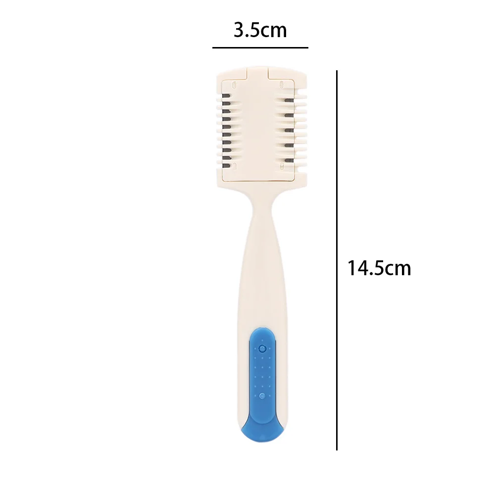 DIY домашний парикмахерский инструмент для макияжа триммер для стрижки волос Бритва Расческа с лезвием для истончения челки длинные волосы красота Стрижка волос пластиковая расческа