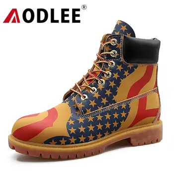 

AODLEE Boots Men Winter Warm Snow Ankle Chelsea Boots Fashion Plush Mens Shoes Casual Leather Men Boots Motorcycle botas hombre
