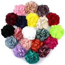 30 unids/lote 8CM 20 colores recién nacidos tela Artificial suave flores para diademas flores de pelo Chic para Niños Accesorios