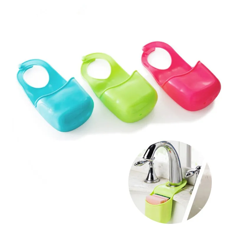 

Novelty Home Kitchen Gadgets Bathroom Soap Toothbrush Razor Hanging PVC Plastic Storage Box Holder Sink Organizer