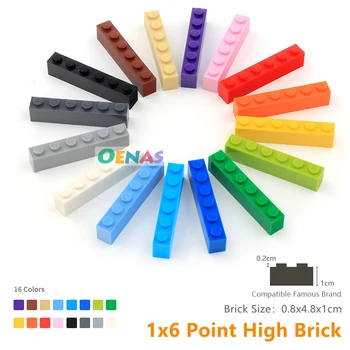 

moc tiles 1x6 3009 High Bricks Block compatible Particles Classic Small Building Blocks parts DIY Toys Toys parts 45pcs/lot