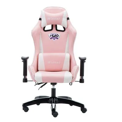 Luxury Quality Jh701 Boss Silla Gamer Live Synthetic Leather Chair Can Lie Ergonomics Wheel Massage Office Furniture Nylon Feet - Color: pink