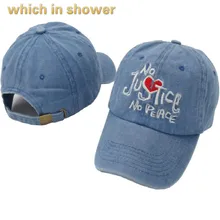 Которая в душ с вышитыми буквами нет справедливости нет мира папа шляпа для женщин мужчин Регулируемая Мужская Женская бейсболка хип-хоп кости