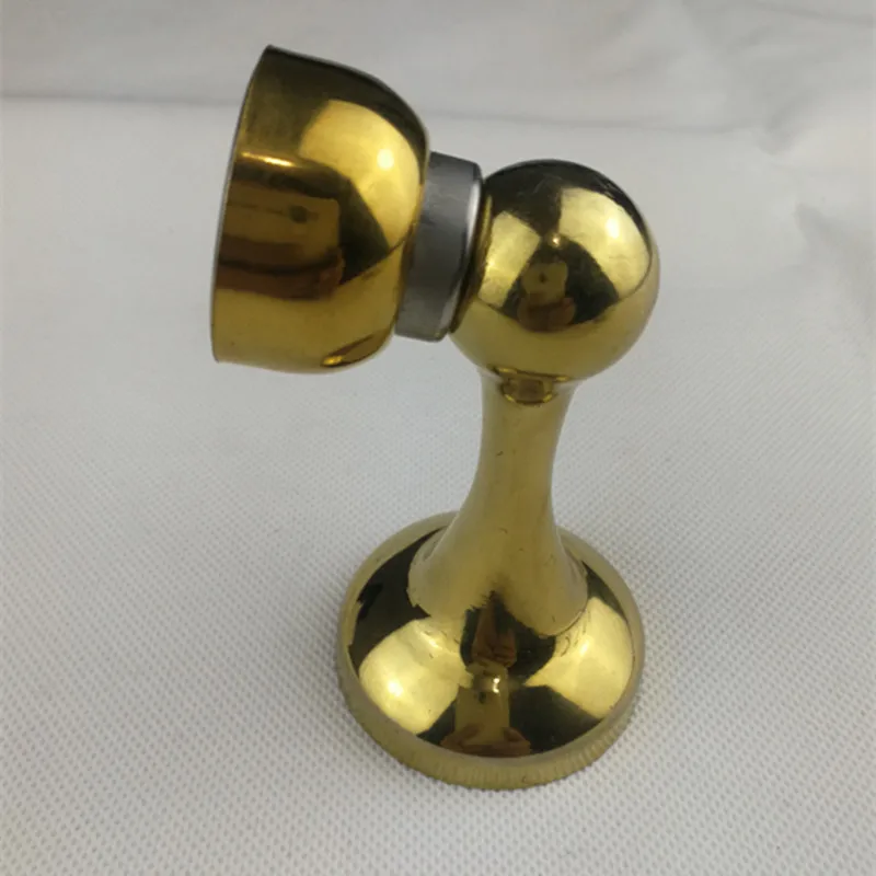 

gold Stainless Steel Magnetic Door Stops Door Stopper Holder Catch Floor Fitting With Screws For Home Bedroom Toilet Hardware