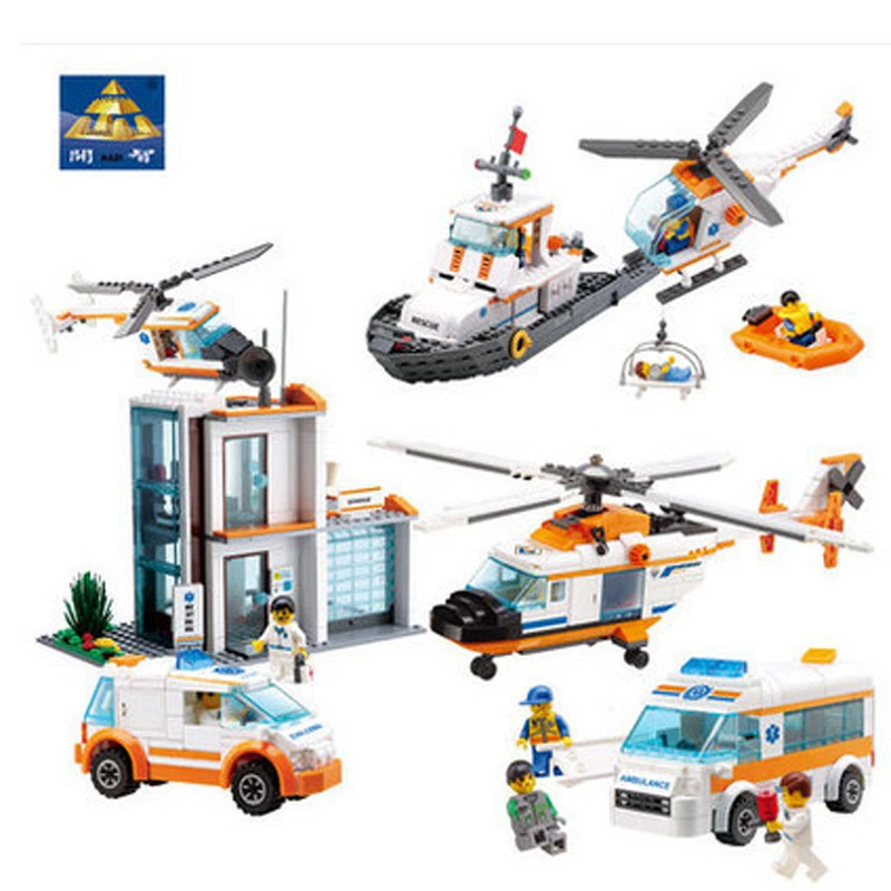 lego hospital helicopter