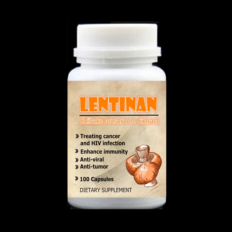 

Shiitake Mushroom Extract with Lentinan For Anti Cancer and HIV Infection Enhance immunity Anti-viral Anti-tumor,100pcs/bottle