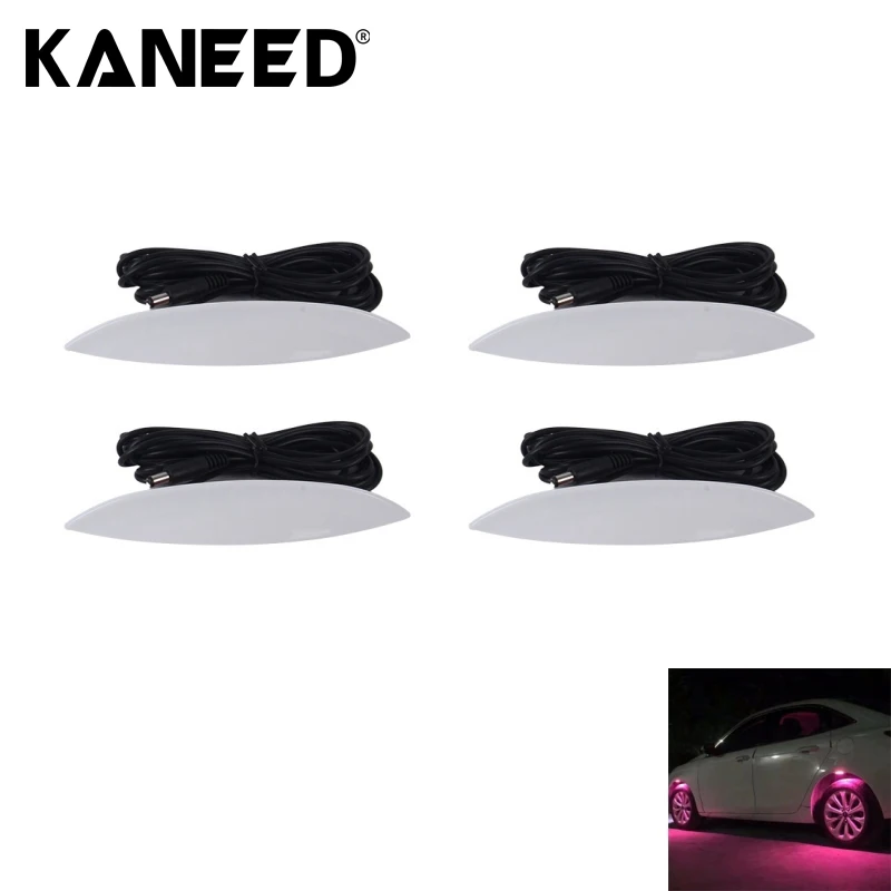 2017 4PCS Car Truck LED Wheel Lights Tire Light Eyebrow Shape Decorative Lights Kit Atmosphere