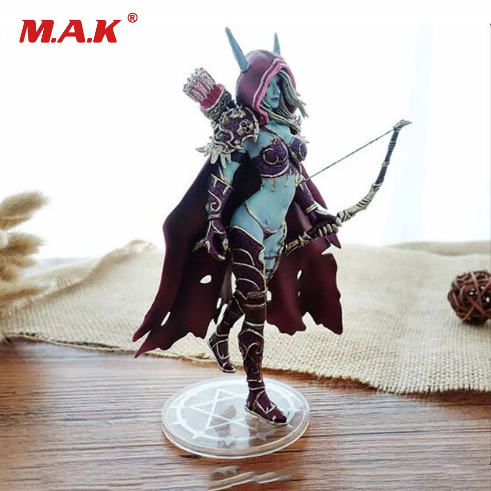 Najtaniej Zabawki prezent dla chłopców 17 CM WOW Sylvanas Windrunner łucznictwo królowa pcv Anime Action model figurki z podstawą dla dzieci urodziny
