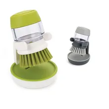 Soap Dispensing Palm Brush - Kitchen Cleaning Brush Scrubber for Pot/Dish / Pan/Sink by Apark, Good Grips - With Storage Stand Soap Dispensing Palm Brush - Kitchen Cleaning Brush Scrubber for Pot/Dish / Pan/Sink by Apark, Good Grips - With Storage Stand