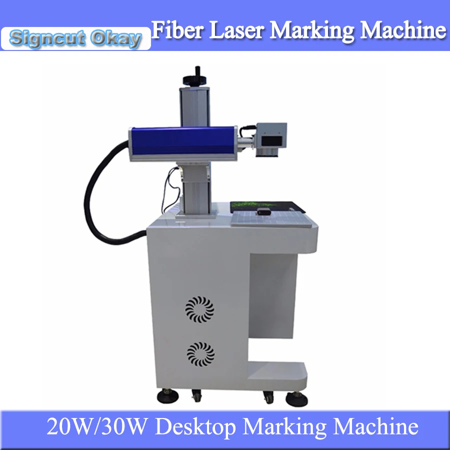 Недорогая настольная волоконная лазерная маркировочная машина CNC для маркировки