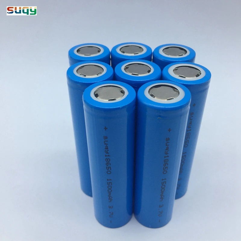 Suqy 8 шт. INR18650-1500mAh 3,7 в 18650 литиевая аккумуляторная батарея Аккумулятор для фонарика батареи