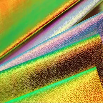 

Laser Litchi Grain Leather Synthetic Leather Fabric for shoes handbags sofa bows and DIY Accessoires Fabric P1434