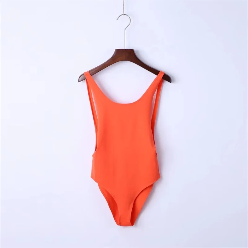 green bodysuit Women Vest Body With Scoop Back Sexy Deep Scoop neckline and back Bodysuits cut out bodysuit