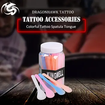 

Permanent Makeup Supply Bottle Disposable Colorful Tattoo Spatula Tongue Depressor For Vaseline Tattoo Body Art