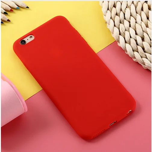 DIY Pattern Customized Solid Color Silicone Couples Cases For iphoneXR X XS XSMA Cute Candy Color Soft Simple Fashion phone Case