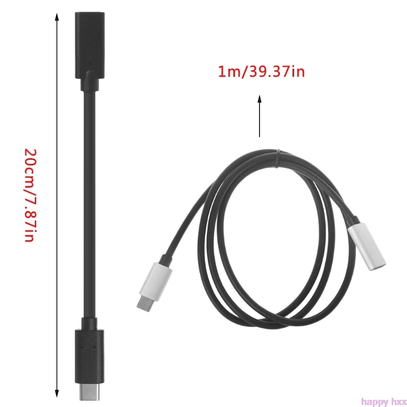 USB 3,1 type C Мужской и женский разъем удлинитель Кабель-адаптер для Macbook Pro