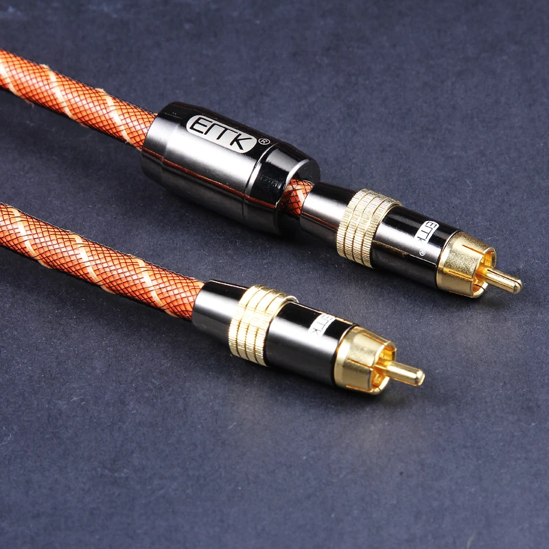 EMK High Quality Stereo Digital Coaxial Audio Video Rca Cable speaker cable Hifi Subwoofer cable AV TV cables Free shipping (8)