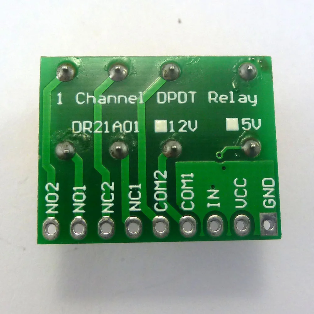 Модуль релейного сигнала DR21B01 постоянный ток 5 В DPDT двухканальный переключатель