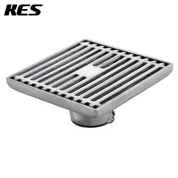 

KES V331 Square Shower Floor Drain with Removable Strainer, Stainless Steel