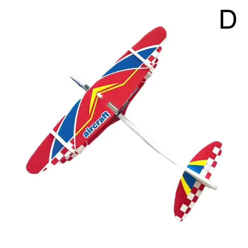 Ручной метательный самолет бесплатно-Летающий Fix крыло пены конденсатор Электрический планер Сделай Сам самолет модель обучающая игрушка для детей Подарки - Цвет: D