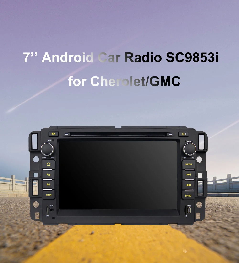 Perfect 7" 4+32GB Android 8.1 Car Radio With DVD slot for Chevrolet Traverse Tahoe Suburban GMC gps Android car multimedia player DSP 0