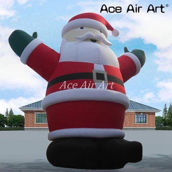 Best 2018 Popular Large Inflatable Christmas Decor Inflatable Air Blown Santa Claus Come With Air Blower