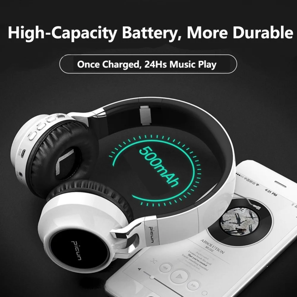 Светящиеся стереонаушники Casque Audio Bluetooth беспроводная большая гарнитура