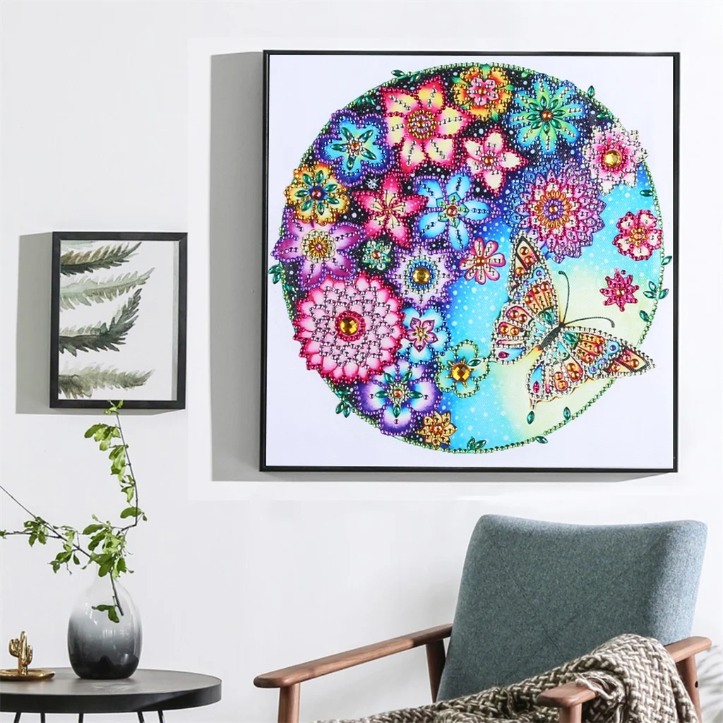 DIY 5D алмазная картина особой формы разноцветные бабочки, цветы алмазная вышивка Стразы Набор для вышивки крестом Художественная Картина декор